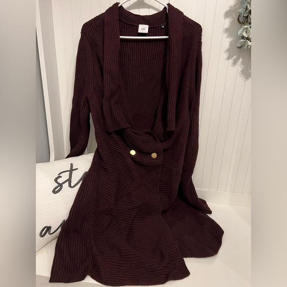 CAbi Mulberry Wine Button
Closure Regal Cardigan Duster #3350 - Picture 5 of 8